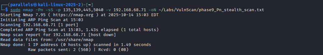 Stealth scan techniques